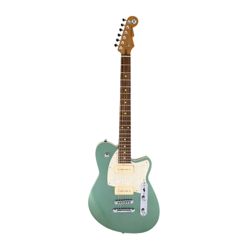REVEREND CHARGER 290 6 String Electric Guitar with Roasted Maple Neck in Metallic Alpine