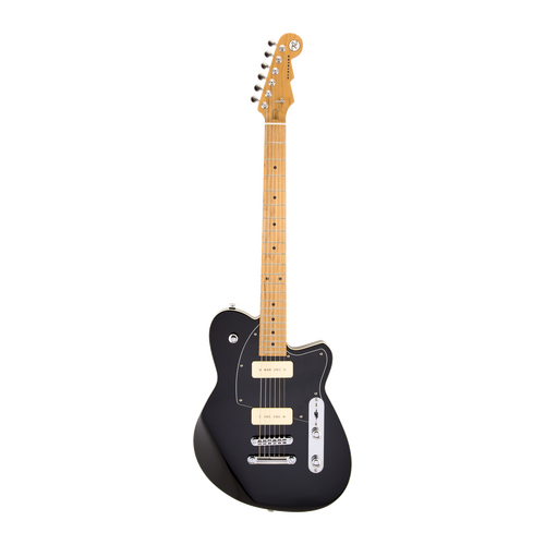 REVEREND CHARGER 290 6 Sring Electric Guitar with Roasted Maple Neck Midnight Black