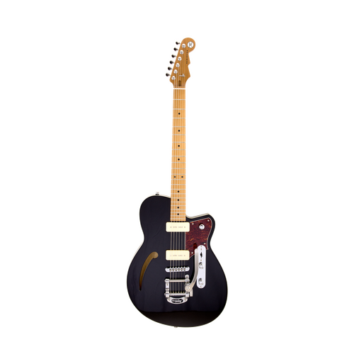 REVEREND CLUB KING 290 6 String Electric  Guitar with Bigsby Roasted Maple Neck in Midnight Black