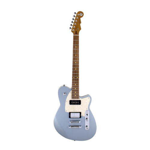REVEREND DOUBLE AGENT OG 6 String Electric Guitar with Roasted Maple Neck in Metallic Silver Freeze