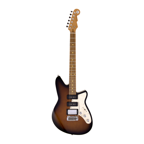 REVEREND SIX GUN HPP 6 String Electric Guitar with Wilkinson Tremolo Roasted Maple Neck in Coffee Burst