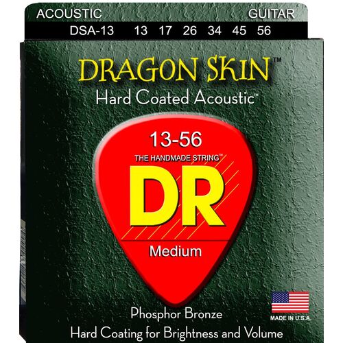 DR DRAGON SKIN Acoustic Strings Set Medium 13/56 DSA-13