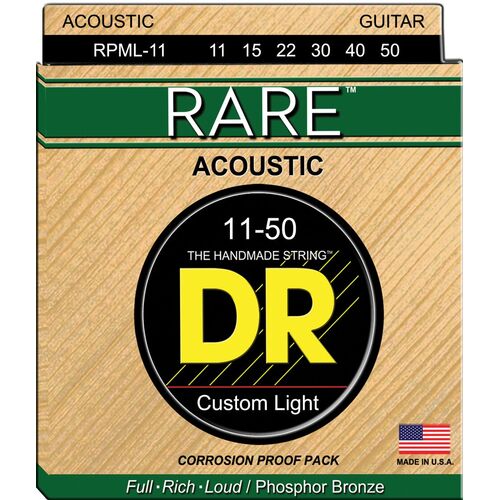 DR RARE Acoustic Strings Set 11/50 Custom Light RPML-11