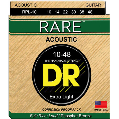 DR RARE 10/48 Acoustic Strings Set Extra Light 12 Strings RPL-10/12