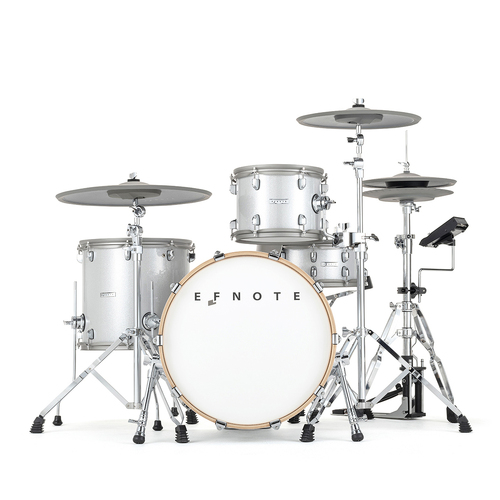 EFNOTE 7 "STANDARD MODEL" Electronic Drum Kit with 20 Inch Bass Drum in Silver Sparkle  EFNOTE7