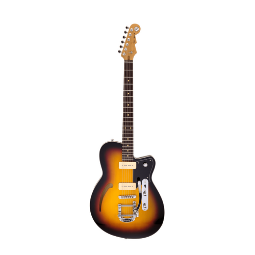 REVEREND CLUB KING 290 6 String Electric Guitar with Roasted Maple Neck in 3 Tone Sunburst