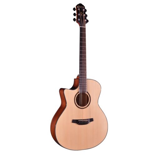 CRAFTER HG-250CE/NLH 6 String Left Hand Grand Auditorium/Electric Cutaway Guitar Spruce Top in Gloss