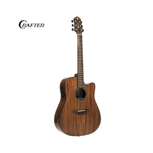 CRAFTER D-635CE/N 6 String Dreadnought/Electric Cutaway Guitar Solid Mahogany Top in Natural