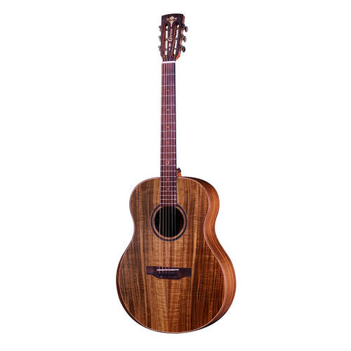 CRAFTER MINO/ALK 6 String Mino/Electric Guitar Solid Acacia Koa Top in Natural with Gig Bag 600220
