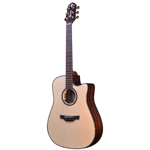 CRAFTER LX D-4000CE 6 String Dreadnought/Electric Cutaway Guitar with Solid Alpine Spruce Top in Natural Gloss 600605
