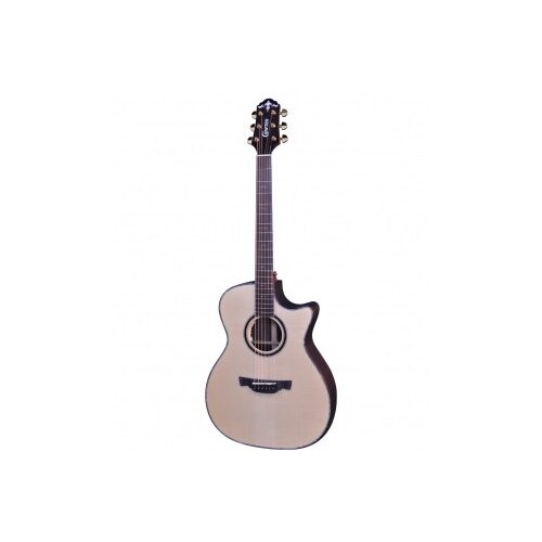 CRAFTER LX T-3000CE 6 String Orchestra/Electric Cutaway Guitar Solid Alpine Spruce Top in Natural Gloss with Case 600625