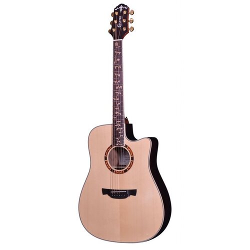 CRAFTER STG D27CE 6 String Dreadnought/Electric Cutaway Guitar Solid Engelmann Spruce Top in Natural Gloss 600690