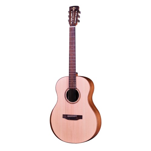 CRAFTER GRAND MINO/KOA 6 String Medium Body Acoustic/Electric Guitar Solid Spruce Top in Natural Satin with Gig Bag 600217