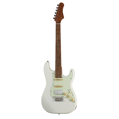 CRAFTER Modern Seoul S Style Electric Guitar with H/S/S Pickups in Olympic White
