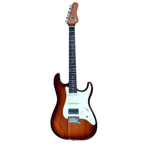 CRAFTER Silhouette S Style Electric Guitar with H/S/S Pickups in Tobacco Sunburst