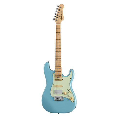 CRAFTER Silhouette S Style Electric Guitar with H/S/S Pickups in Day Blue