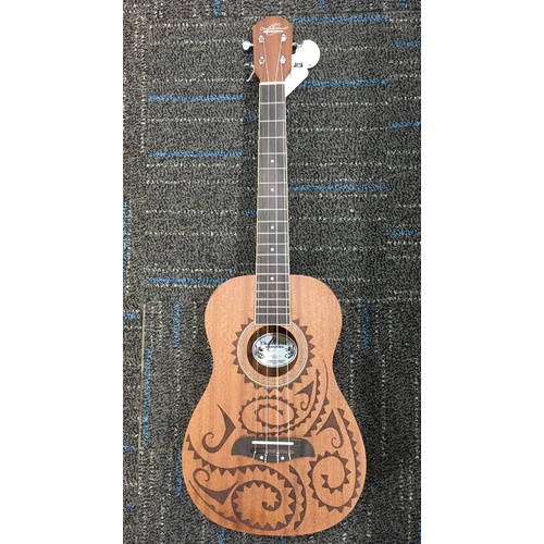 OSCAR SCHMIDT OU52TAT-A-U Baritone Ukulele in Mahogany Hawaiian Tattoo