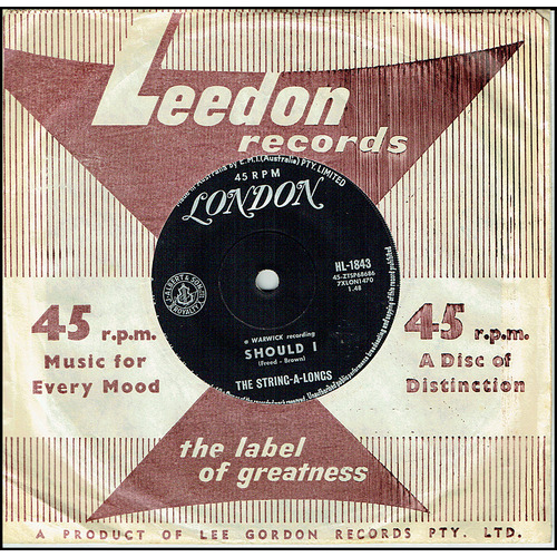THE STRING ALONGS Take A Minute/Should I 1961 Single