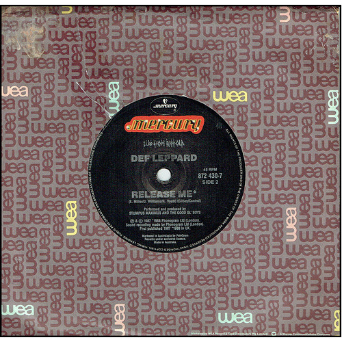 DEF LEPPARD Rocket/Release Me 1989 Single