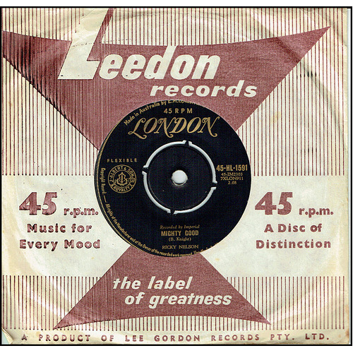 RICKY NELSON I Wanna Be Loved/Mighty Good 1960 Pop G Single