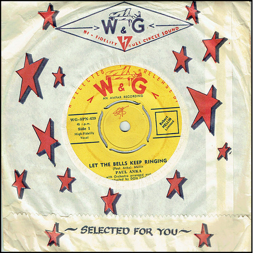PAUL ANKA Crazy Love/Let The Bells Keep Ringing 1957 Pop G Single