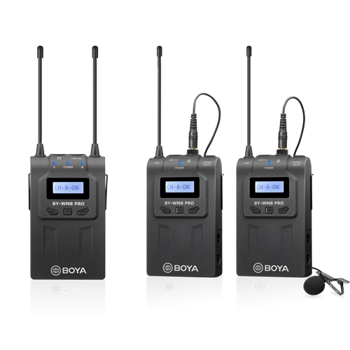 BOYA BY-WM8 PRO-K2 Upgraded UHF Dual-Channel Wireless Microphone System