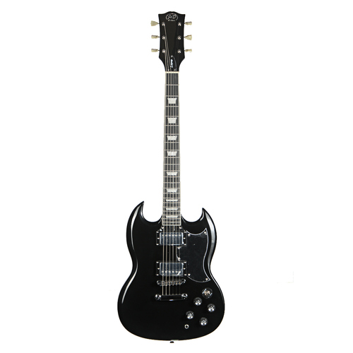 J&D LUTHIERS LEGACY 6 String SG Style Electric Guitar in Black JDL-SG-BB